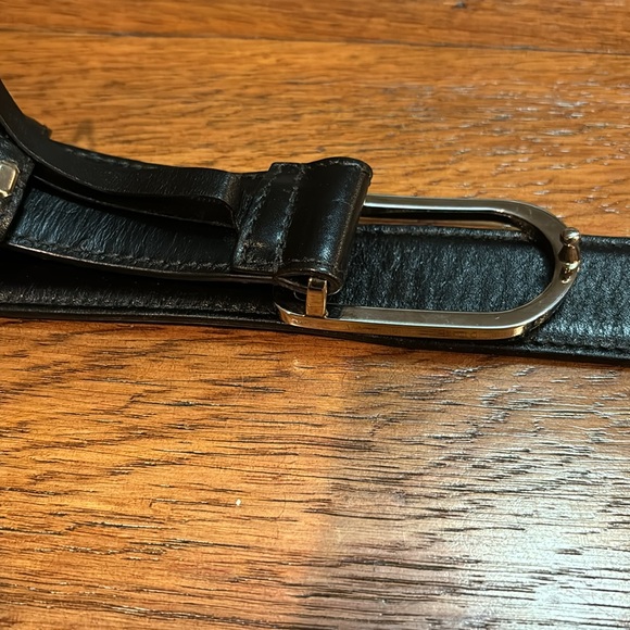 GUCCI single G black leather belt very rare AUTHENTIC main image 8